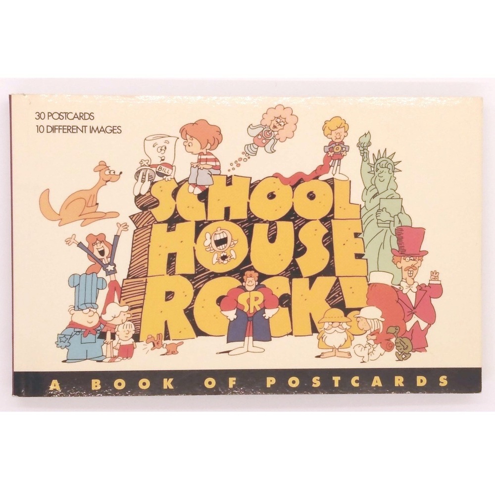 RETRO Schoolhouse Rock POSTCARD BOOK 1996 Vintage‎ Collectible New Complete!